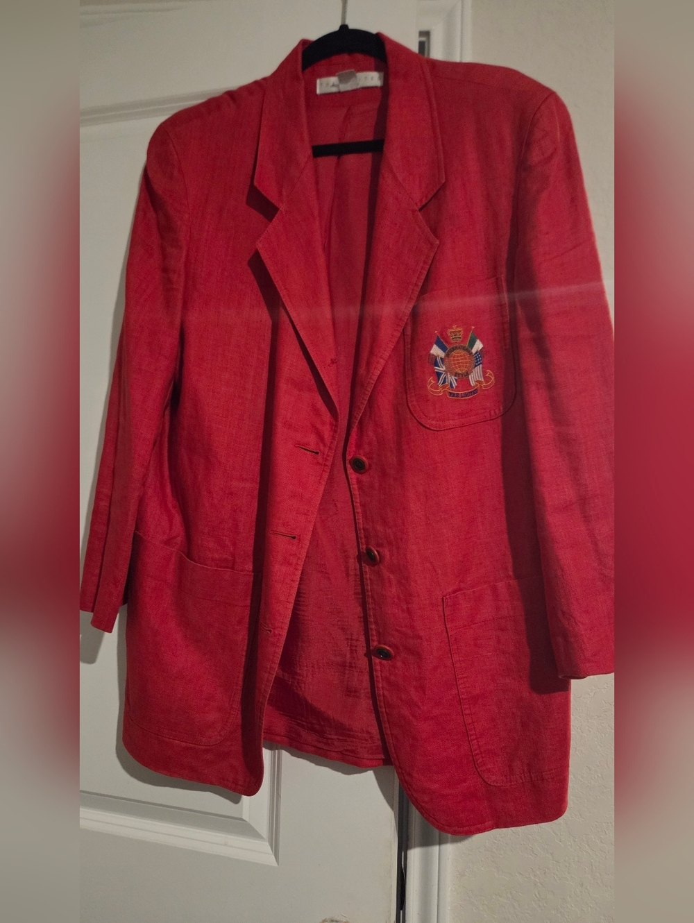 The Limited Red Linen Blazer